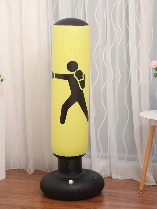 160cm Heavy-Duty Inflatable Standing Boxing Bag for Fitness Training and Stress Relief